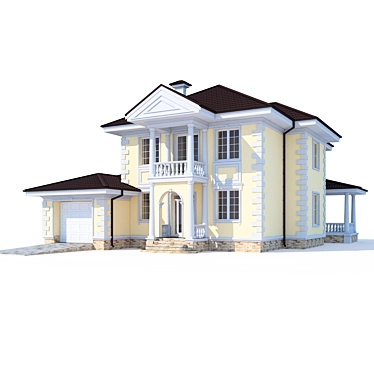 Modern Private House Design 3D model image 1 