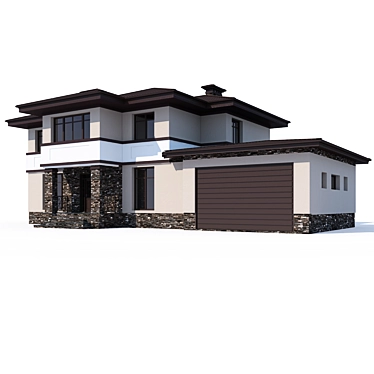 Modern Private House Design 3D model image 1 