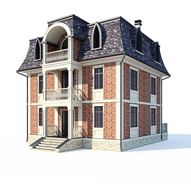 Modern Private Home Design 3D model image 1 