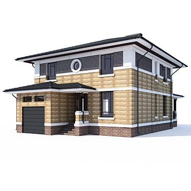 Modern Private House Design 3D model image 1 