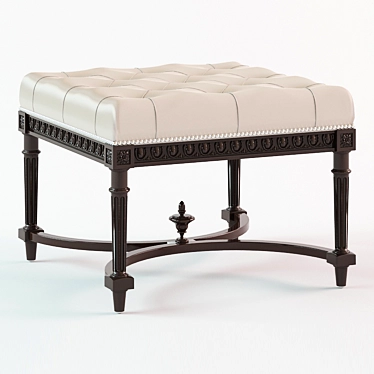 Elegant Parisienne Footstool 3D model image 1 