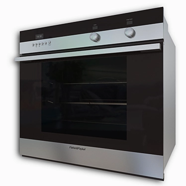 Compact Stainless Steel Double Oven 3D model image 1 