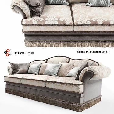 Ezio Bellotti Platinum Sofa 3D model image 1 