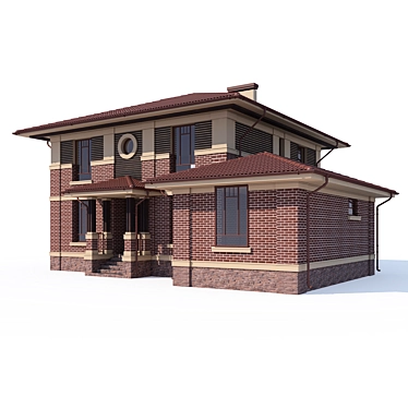 Modern Private House V64 3D model image 1 