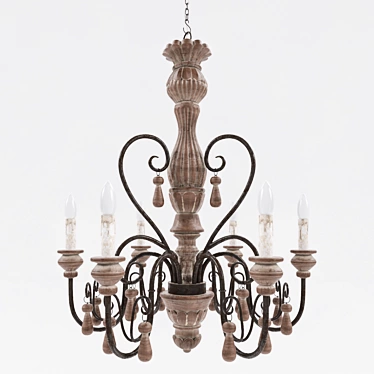 Elegant Saint Honore Chandelier 3D model image 1 