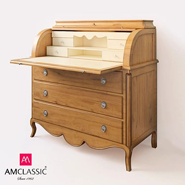 AM Classic Pompadour - Timeless Elegance for Your Office 3D model image 1 