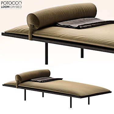 POTOCCO Loom Daybed: Versatile Elegance 3D model image 1 