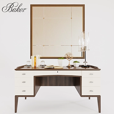 Elegant Baker Crawford Vanity Set 3D model image 1 