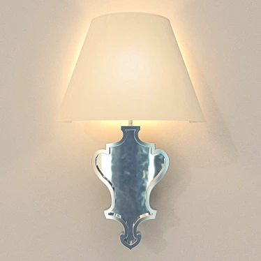 Madeline Small Mirrored Sconce 3D model image 1 