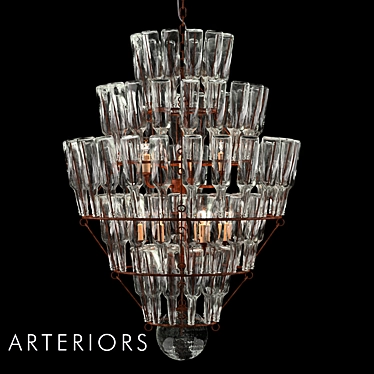 Bottle Stacked Chandelier 3D model image 1 