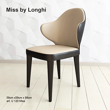 Elegant Longhi Miss Chair: Perfect Balance of Style and Comfort 3D model image 1 