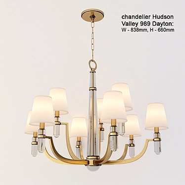 Hudson Valley Dayton Chandelier - Elegant Lighting Fixture with Multiple Size Options 3D model image 1 