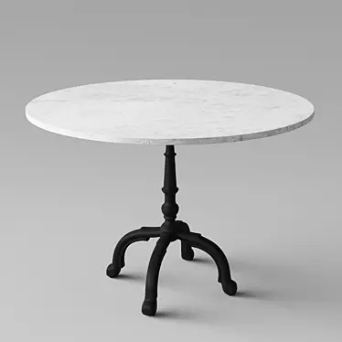 Elegant Iron Bistro Table 3D model image 1 