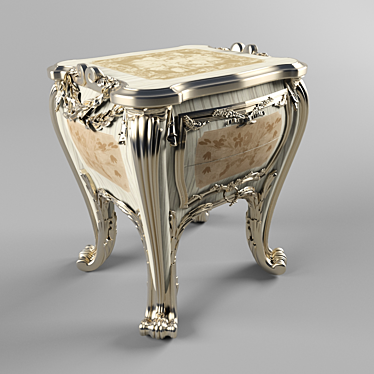 Classic Bedside Table: Ludovik XV v2.0 3D model image 1 