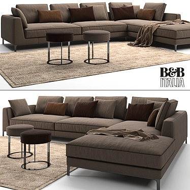 Luxurious MAXALTO B&B ITALIA Lucrezia Sofa Set 3D model image 1 