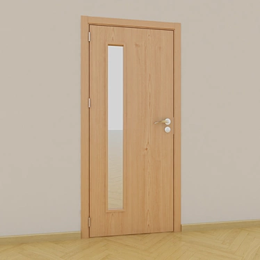 Glass Corner Interior Door 3D model image 1 
