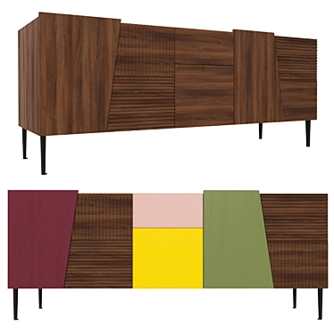 Devina Nais 2000mm Drawer: Spacious & Stylish 3D model image 1 