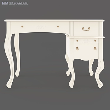 Panamar Wood Dressing Table 3D model image 1 