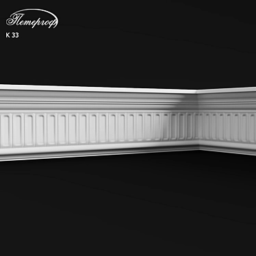 Elegant Peterhof Cornice K33 3D model image 1 