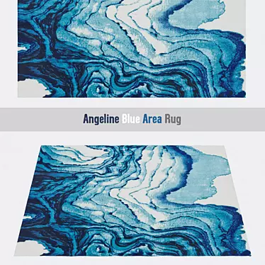 Serene Blue Area Rug 3D model image 1 