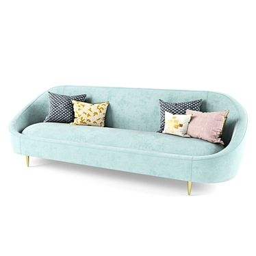 Elegant Ether Sofa by Jonatan Adler 3D model image 1 