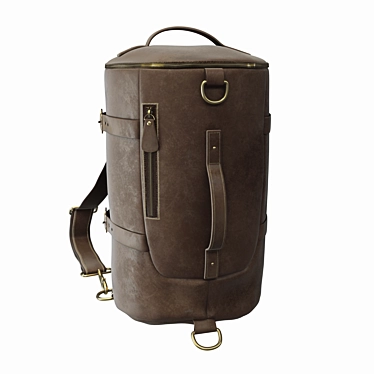 Classic Leather Travel Backpack 3D model image 1 