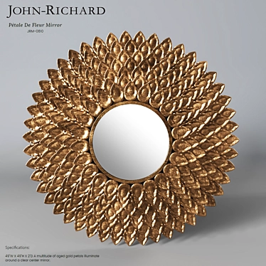 Elegance Reflected: John Richard Floral Mirror 3D model image 1 