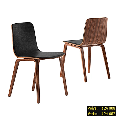 Versatile Set of 6 Designer Chairs 3D model image 1 