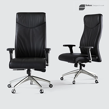 Sleek Oskar Chair 3D model image 1 