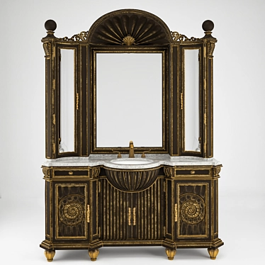 Custom Design Crestview Bath Vanity 3D model image 1 