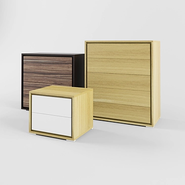 Modern Milano Chest of Drawers 3D model image 1 