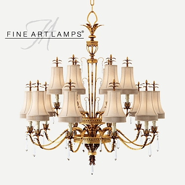 Elegant Pastiche Art Lamp 3D model image 1 