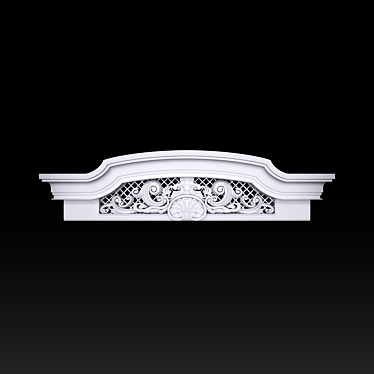 Elegant Decorative Ornament: 450x120x110 mm 3D model image 1 