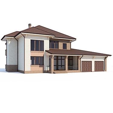 Modern Private House V69 3D model image 1 