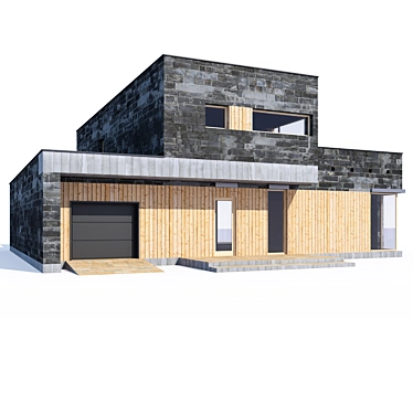 Modern Private Home V70 3D model image 1 