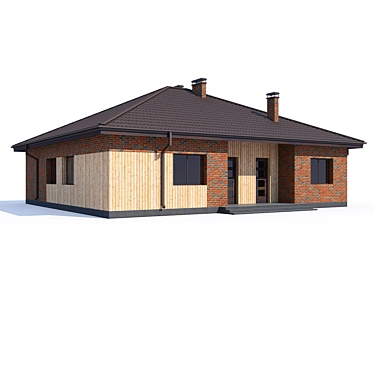 Modern Private House Design 3D model image 1 