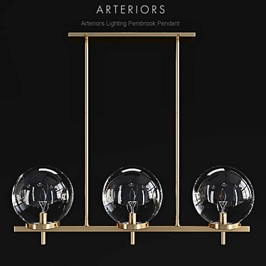 Elegant Arteriors Pembrook Pendant 3D model image 1 