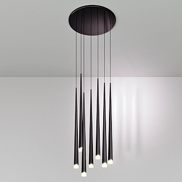 Elegant Shunt Chandelier 3D model image 1 