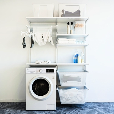 IKEA Wall Module | BOAXEL Washing Machine Shelf 3D model image 1 