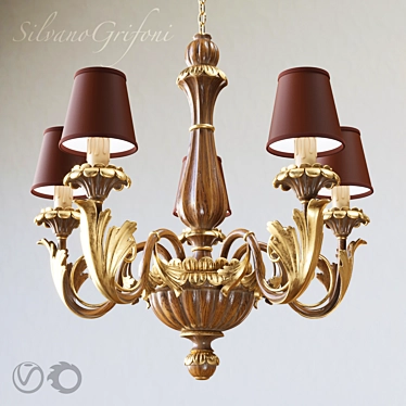 Elegant Silvano Grifoni Chandelier 3D model image 1 