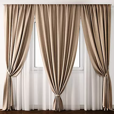 Elegant Curtain Model 3D model image 1 