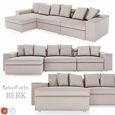 Elegant Bell'Arte Sofa Module 3D model image 1 