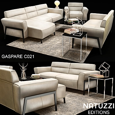 Natuzzi Gaspare C021 - Modern Italian Sofa 3D model image 1 