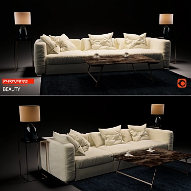 Flexform Sofa Beauty 3D model image 1 