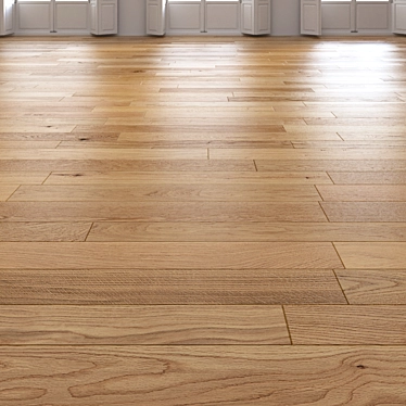 Natural Oak Floor - High Quality, Real-World Size 3D model image 1 