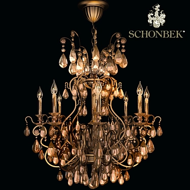 Elegant Schonbek Renaissance Chandelier 3D model image 1 