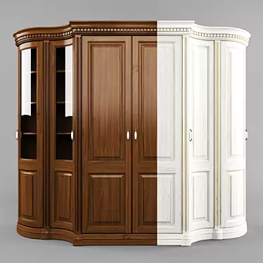 Classic Radius 6-Door Cabinet 3D model image 1 