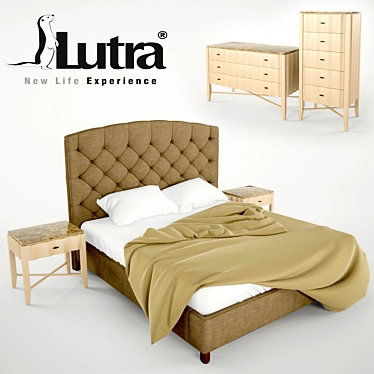 Luxury Lutra Maber Bedroom 3D model image 1 