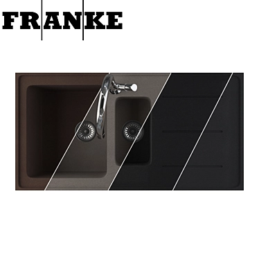 Franke Impact IMG 651: Stylish Fragranit Sink 3D model image 1 