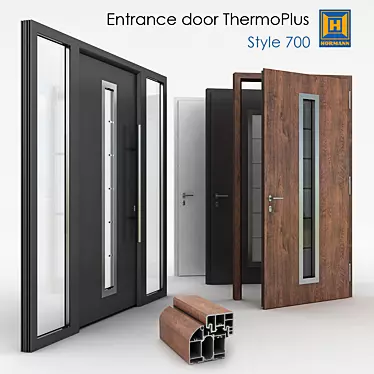 Hormann S700 Entrance Door: Accurate 3D Model 3D model image 1 